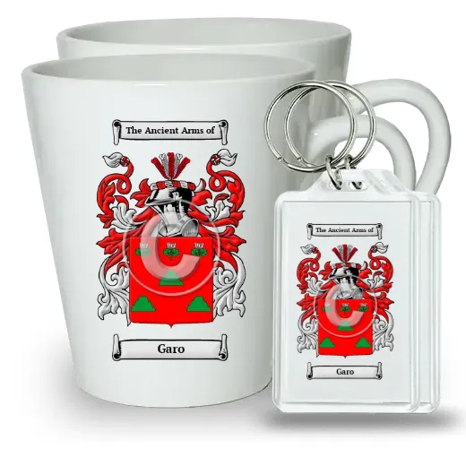 Garo Pair of Latte Mugs and Pair of Keychains