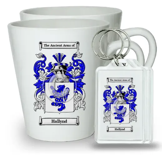 Hallynd Pair of Latte Mugs and Pair of Keychains