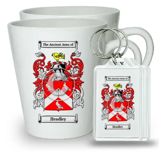 Headley Pair of Latte Mugs and Pair of Keychains