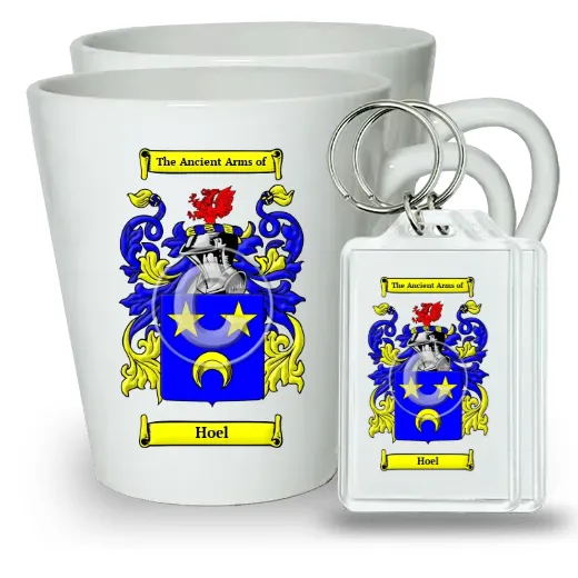 Hoel Pair of Latte Mugs and Pair of Keychains