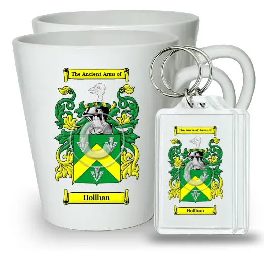 Hollhan Pair of Latte Mugs and Pair of Keychains