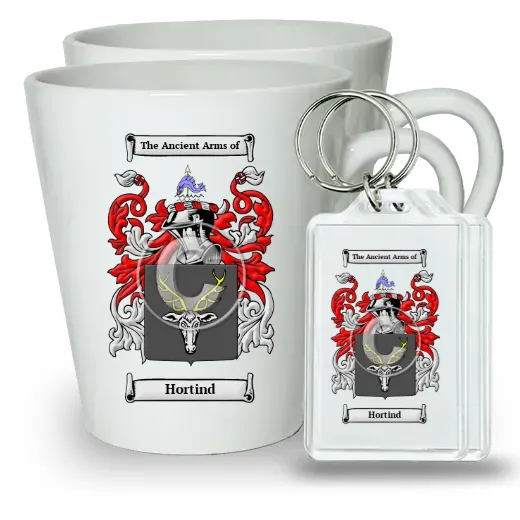 Hortind Pair of Latte Mugs and Pair of Keychains