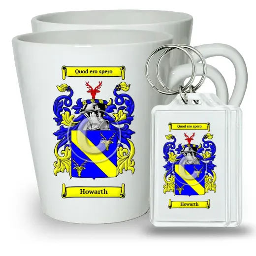 Howarth Pair of Latte Mugs and Pair of Keychains
