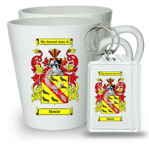 Howie Pair of Latte Mugs and Pair of Keychains