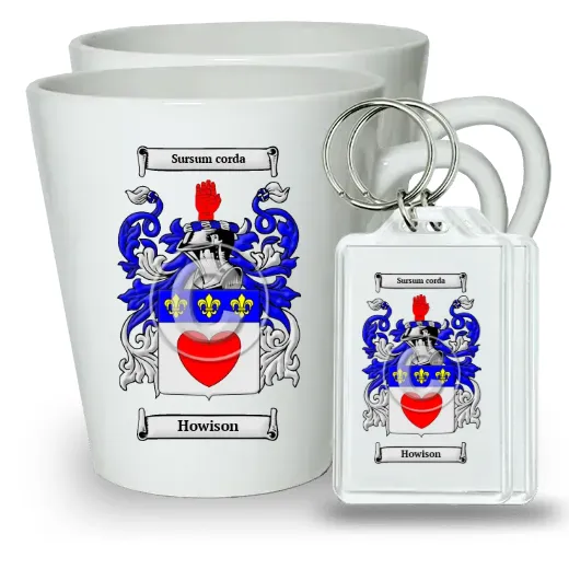Howison Pair of Latte Mugs and Pair of Keychains
