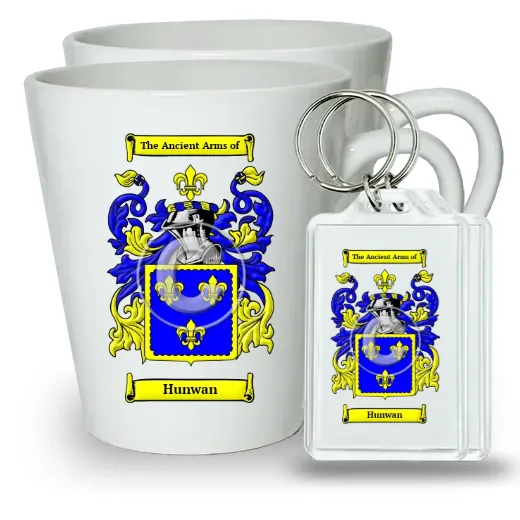Hunwan Pair of Latte Mugs and Pair of Keychains