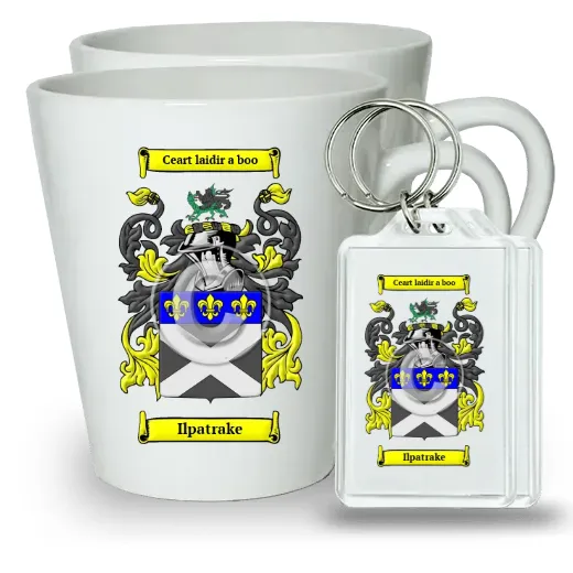Ilpatrake Pair of Latte Mugs and Pair of Keychains
