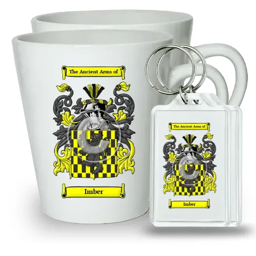 Imber Pair of Latte Mugs and Pair of Keychains