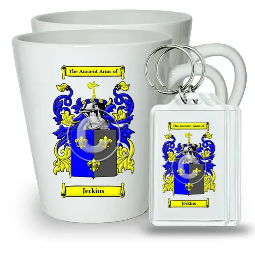 Jerkins Pair of Latte Mugs and Pair of Keychains