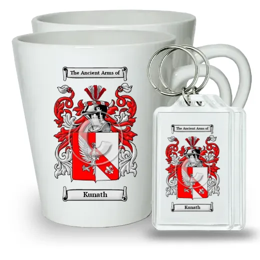 Kunath Pair of Latte Mugs and Pair of Keychains