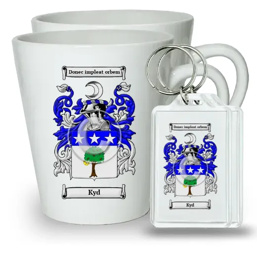 Kyd Pair of Latte Mugs and Pair of Keychains