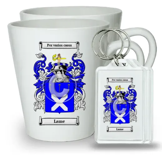 Lame Pair of Latte Mugs and Pair of Keychains