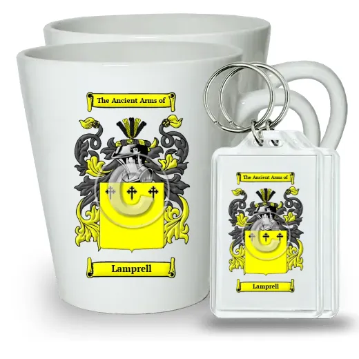 Lamprell Pair of Latte Mugs and Pair of Keychains