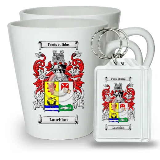 Lauchlan Pair of Latte Mugs and Pair of Keychains