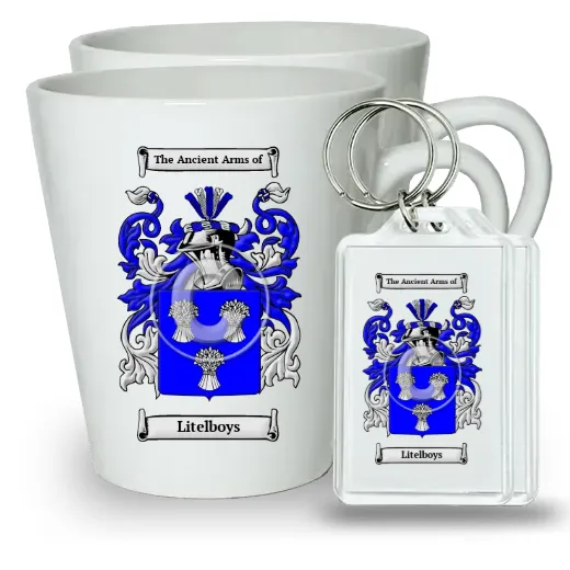Litelboys Pair of Latte Mugs and Pair of Keychains