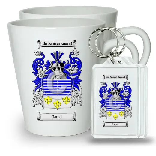 Luisi Pair of Latte Mugs and Pair of Keychains