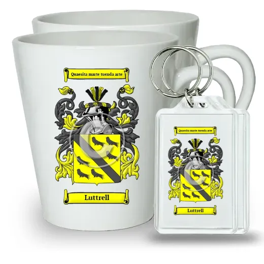 Luttrell Pair of Latte Mugs and Pair of Keychains