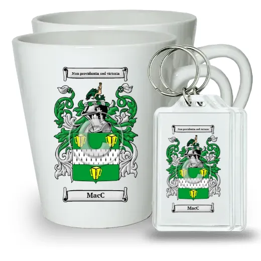 MacC Pair of Latte Mugs and Pair of Keychains
