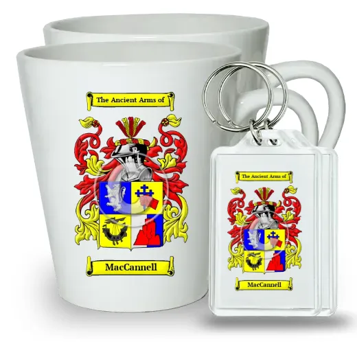 MacCannell Pair of Latte Mugs and Pair of Keychains