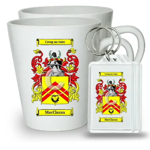 MacClaran Pair of Latte Mugs and Pair of Keychains