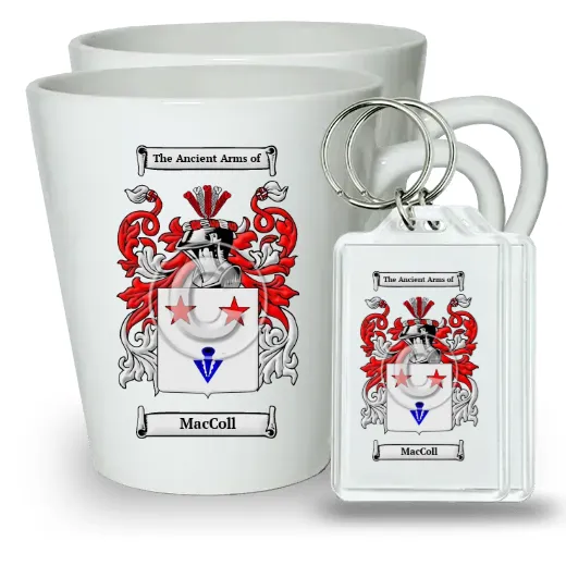MacColl Pair of Latte Mugs and Pair of Keychains