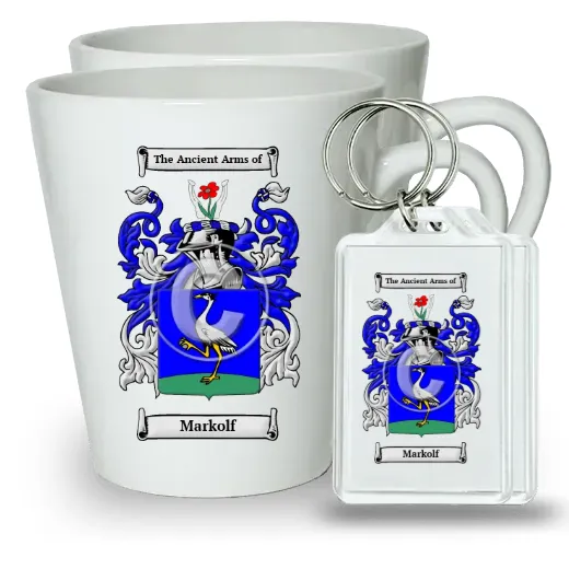 Markolf Pair of Latte Mugs and Pair of Keychains