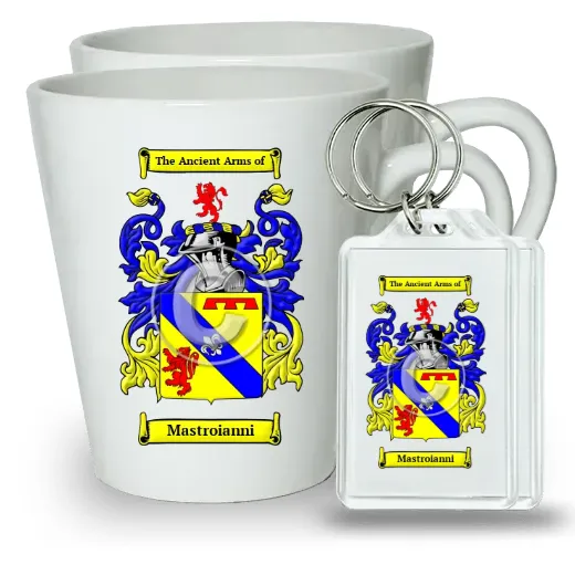 Mastroianni Pair of Latte Mugs and Pair of Keychains