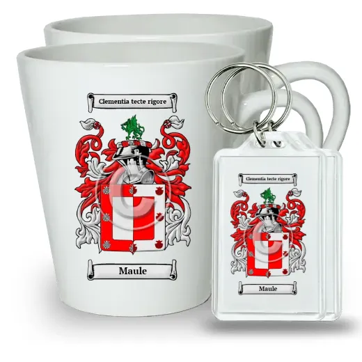 Maule Pair of Latte Mugs and Pair of Keychains