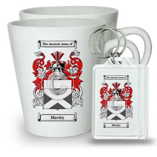 Mavity Pair of Latte Mugs and Pair of Keychains