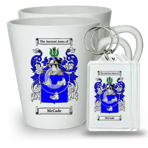 McCade Pair of Latte Mugs and Pair of Keychains