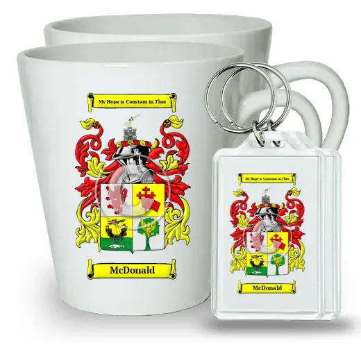 McDonald Pair of Latte Mugs and Pair of Keychains