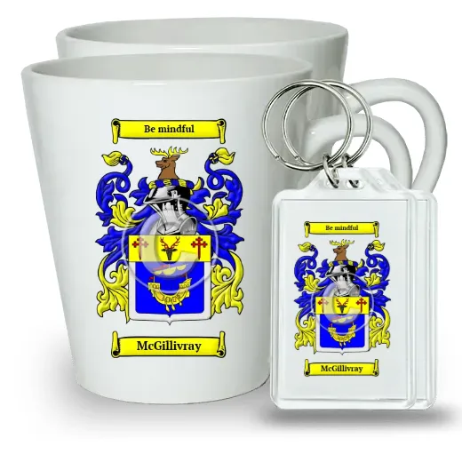 McGillivray Pair of Latte Mugs and Pair of Keychains