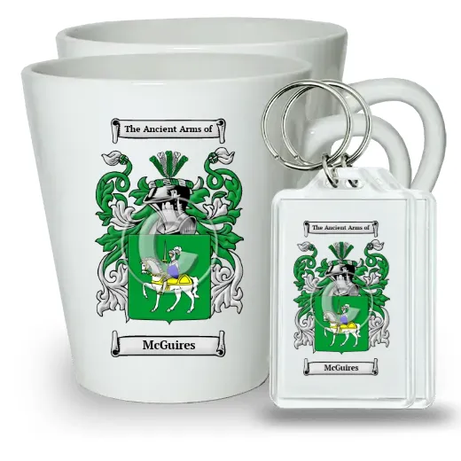 McGuires Pair of Latte Mugs and Pair of Keychains