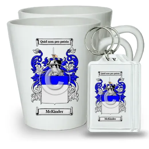McKinder Pair of Latte Mugs and Pair of Keychains