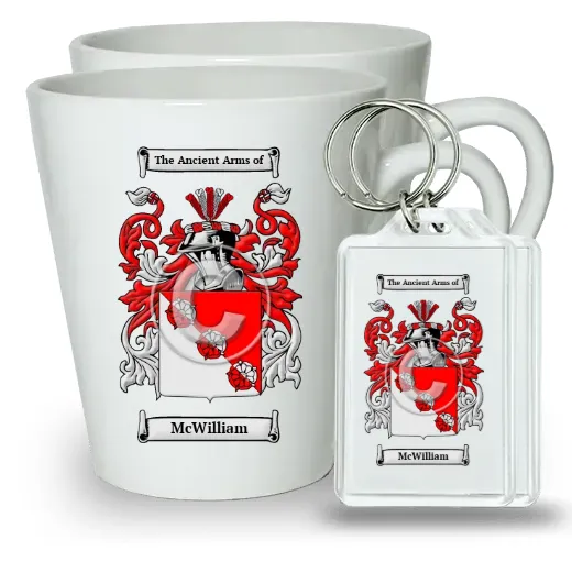 McWilliam Pair of Latte Mugs and Pair of Keychains