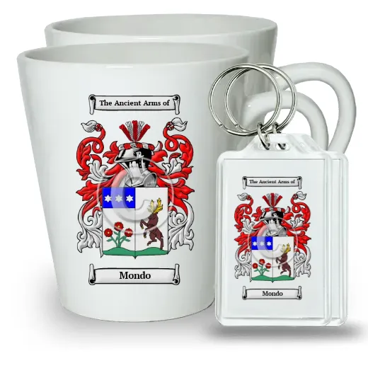 Mondo Pair of Latte Mugs and Pair of Keychains