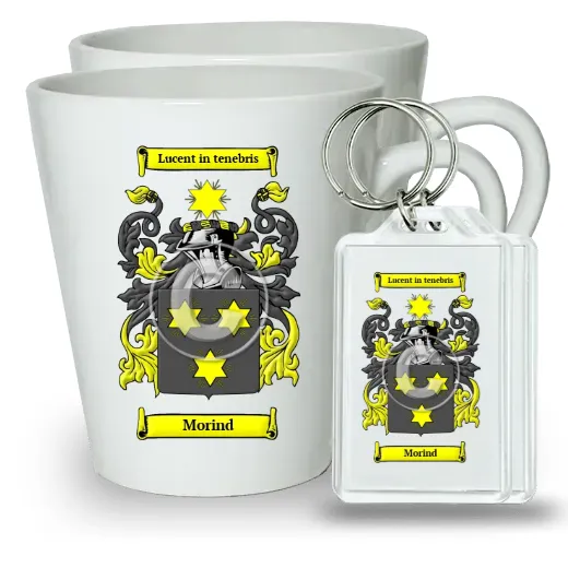 Morind Pair of Latte Mugs and Pair of Keychains