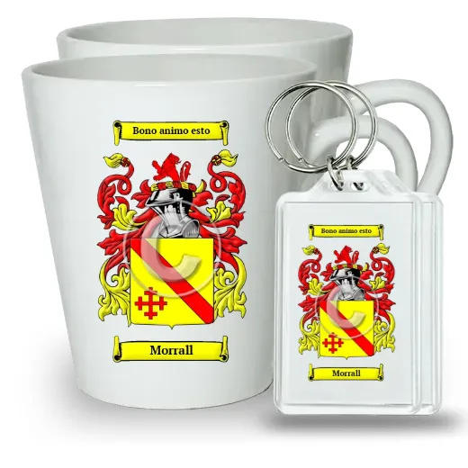 Morrall Pair of Latte Mugs and Pair of Keychains