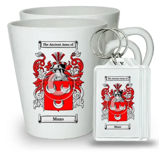 Mozo Pair of Latte Mugs and Pair of Keychains