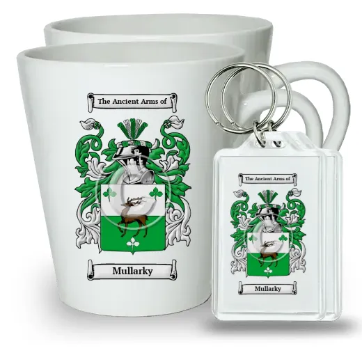 Mullarky Pair of Latte Mugs and Pair of Keychains
