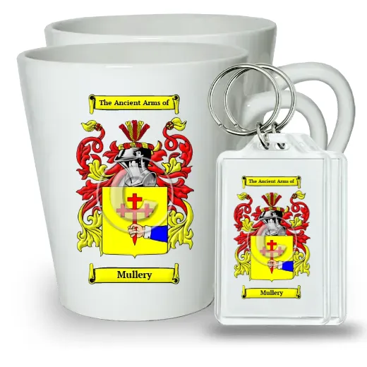 Mullery Pair of Latte Mugs and Pair of Keychains