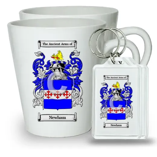 Newham Pair of Latte Mugs and Pair of Keychains