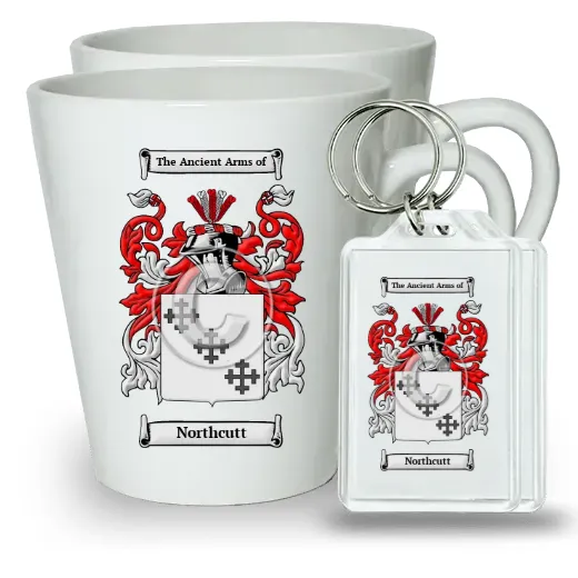 Northcutt Pair of Latte Mugs and Pair of Keychains