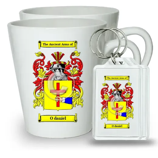 O daniel Pair of Latte Mugs and Pair of Keychains