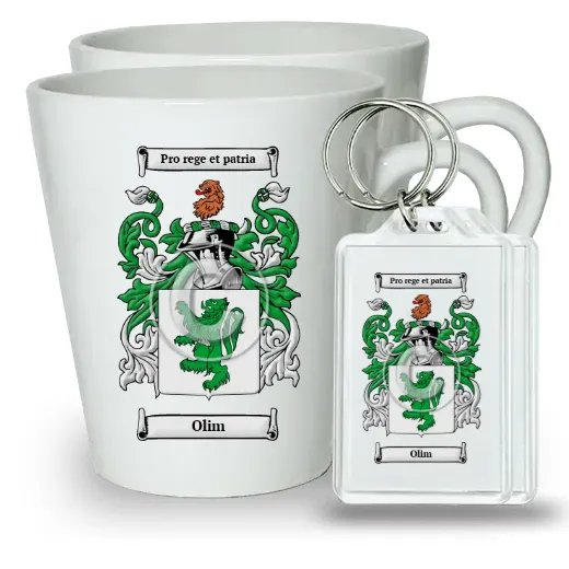 Olim Pair of Latte Mugs and Pair of Keychains