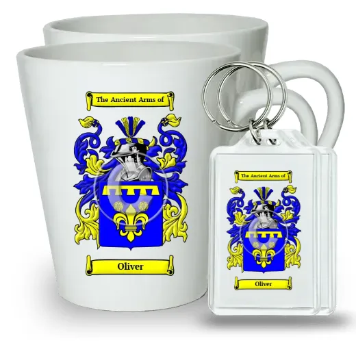 Oliver Pair of Latte Mugs and Pair of Keychains