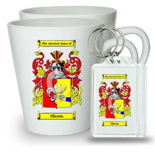 Olsson Pair of Latte Mugs and Pair of Keychains