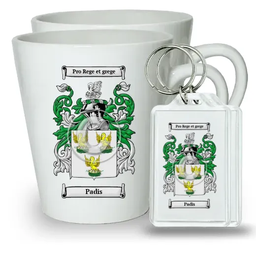 Padis Pair of Latte Mugs and Pair of Keychains