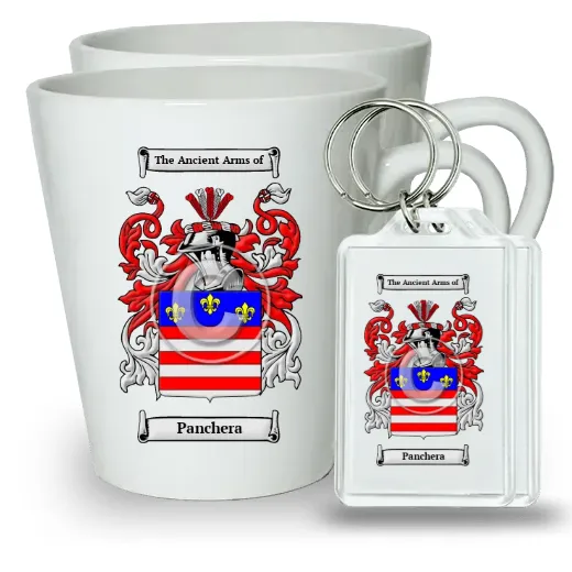 Panchera Pair of Latte Mugs and Pair of Keychains
