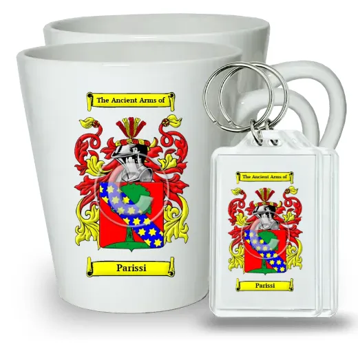 Parissi Pair of Latte Mugs and Pair of Keychains